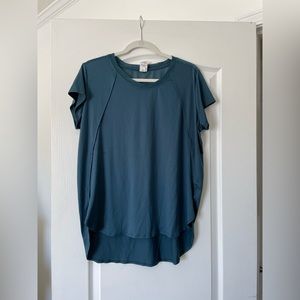 Champion Teal Workout Shortsleeved Top - size L